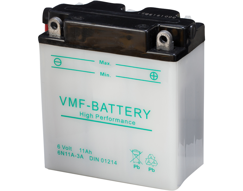 VMF MC Batteri 6V 12AH 88CCA (122x62x632) +høyre | 6N11A-3A