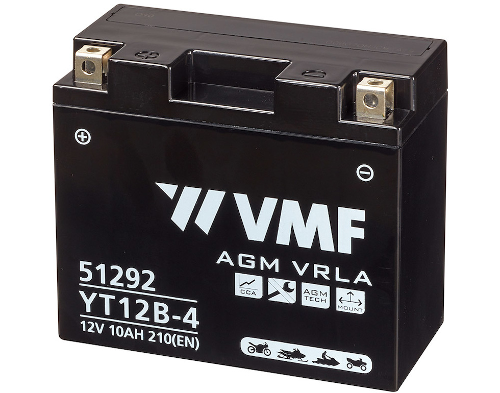 VMF MC Batteri 12V 10AH 215CCA (151x70x130) +venstre | YT12B-4 | YT12B-BS