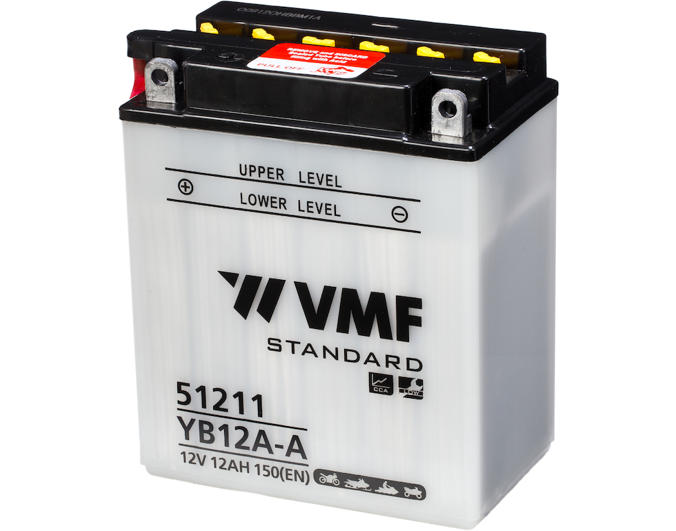 VMF MC Batteri 12V 12AH 150CCA (135x81x161) +venstre | YB12A-A