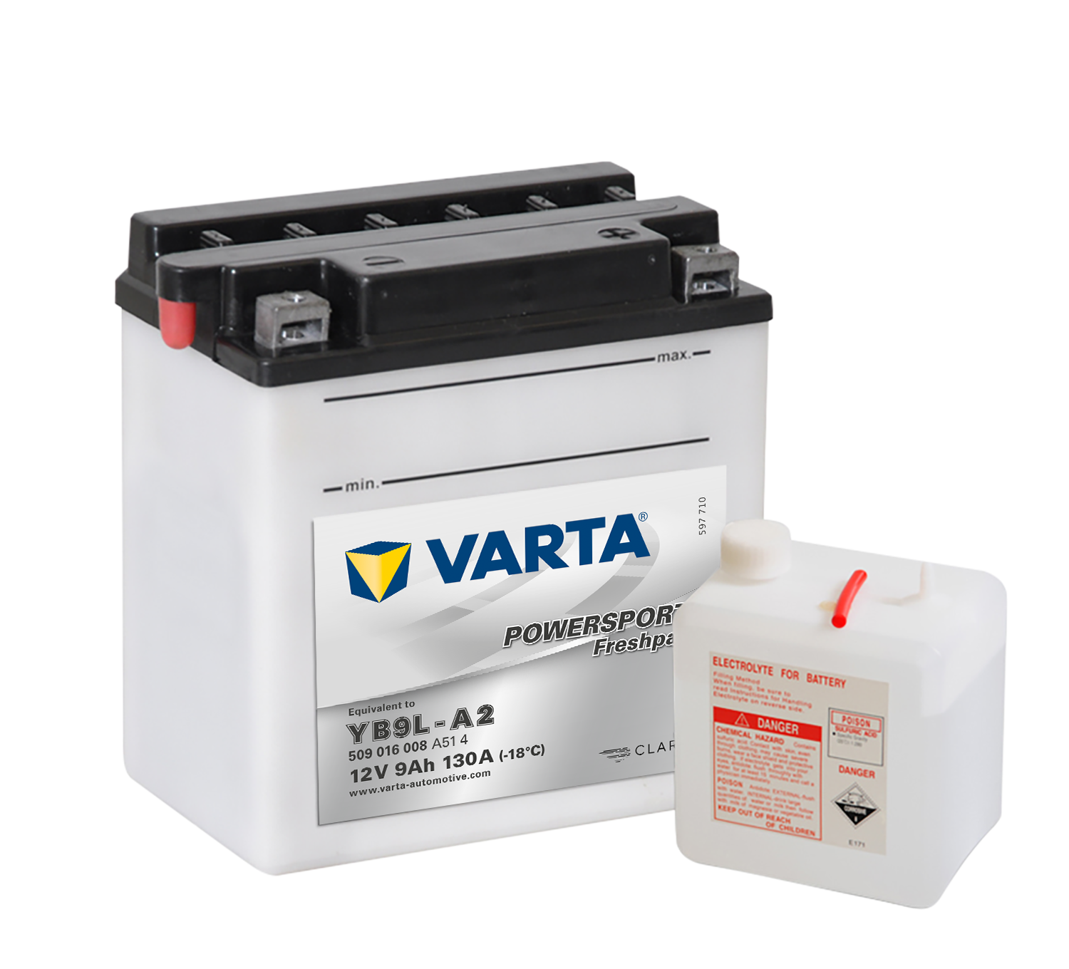 VARTA MC Batteri 12V 9AH 130CCA (135x75x139mm) +høyre YB9L-A2