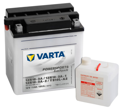 VARTA MC Batteri 12V 11AH 150CCA (136x91x146mm) +høyre YB10L-A2