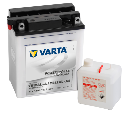 VARTA MC Batteri 12V 12AH 160CCA (136x82x161mm) +høyre YB12AL-A