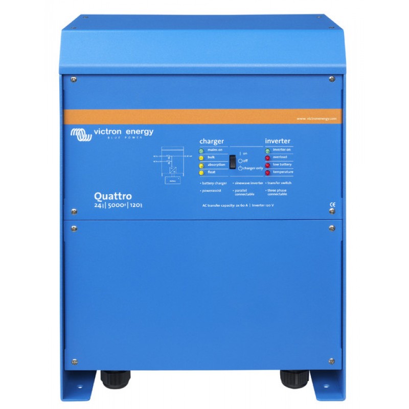 VICTRON Quattro 24/5000/120-100/100 Kombinert Batterilader og Inverter