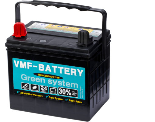 VMF Plenklipper batteri 12V 28AH 250CCA (205x132x159/186mm) +venstre 12N24-4