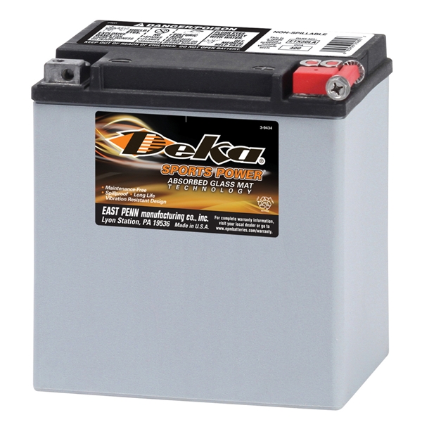 DEKA MC Batteri 12V 26AH 400CCA (166x131x175mm/197mm med adapter) +høyre