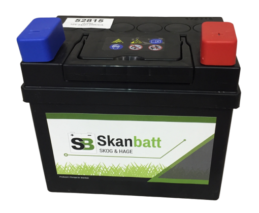 SKANBATT Plenklipper Batteri 12V 28AH 240CCA (186x130x171mm) +høyre