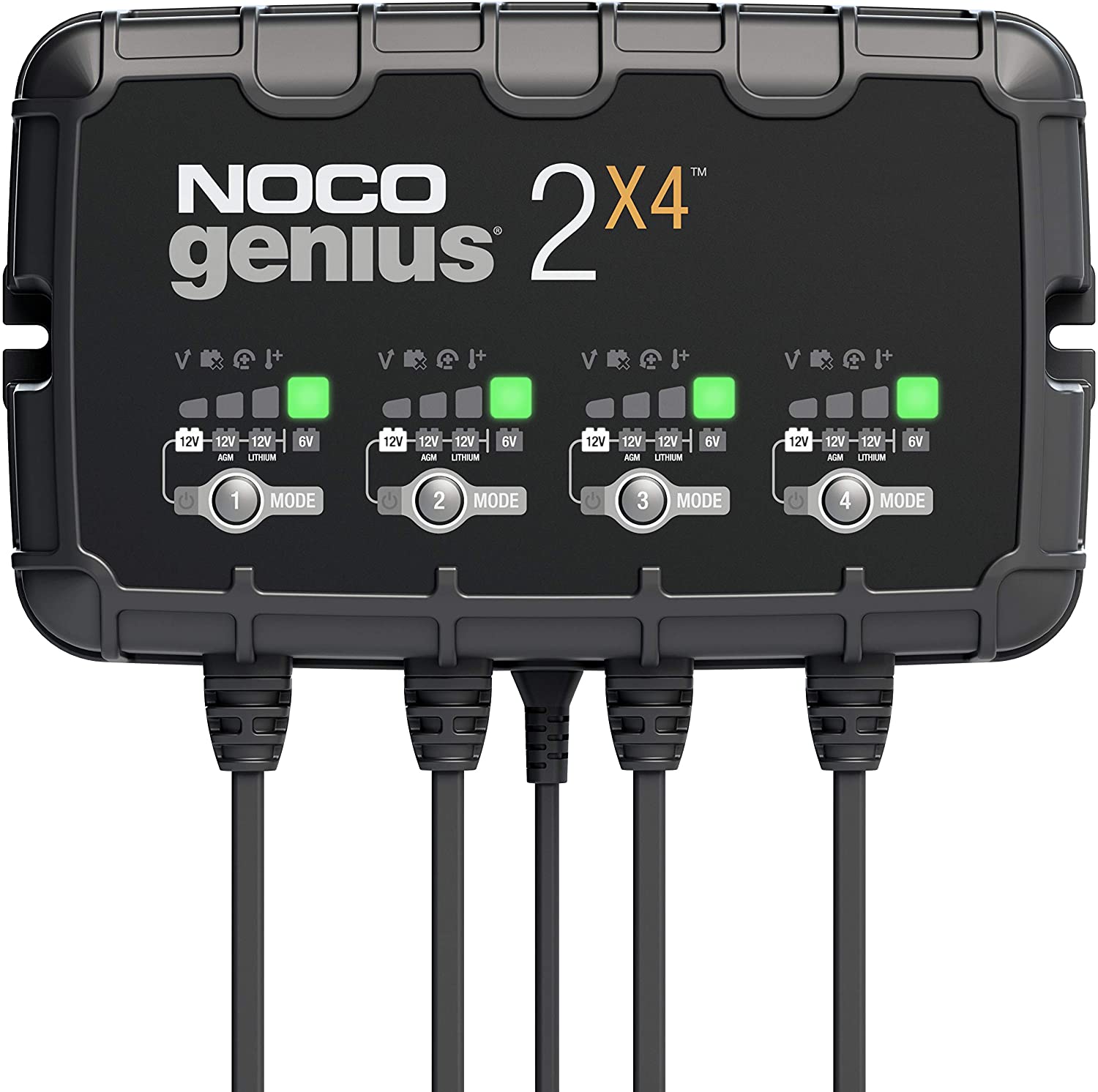 NOCO Elektronisk Batterilader 6/12V 4x2A (4-kanaler)