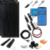 SKANBATT 400W 2x 189,5*55 - SLIM 2x200W Black komplett kit med VICTRON BT MPPT