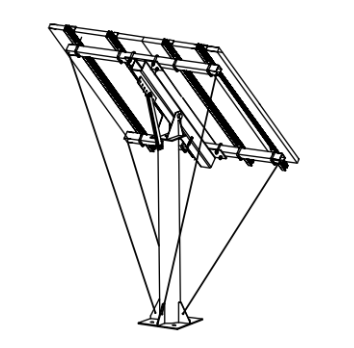 Bakkestativ til solcelle 2x300/350/400W etc