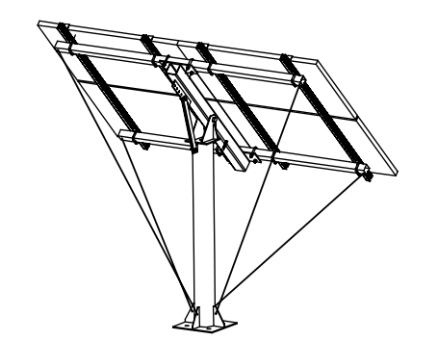 Bakkestativ til solcelle 4x335/400W