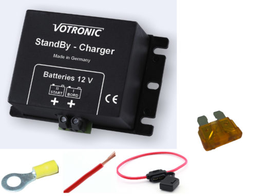 Pakke for lading av startbatteriet via Victron solcelleregulator