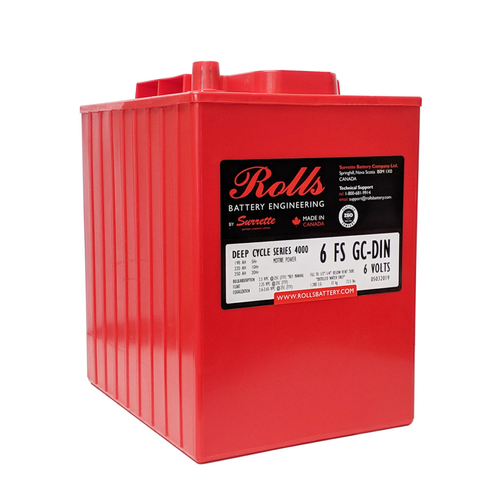 ROLLS 6-FS-GC-DIN Deep Cycle Batteri 6V 250AH (244x191x275mm)