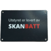 Skilt - Utstyret er levert av SKANBATT