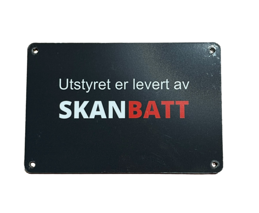 Skilt - Utstyret er levert av SKANBATT