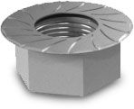 Hexagon Flange nut with serration M10