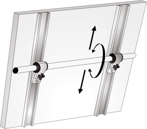 NOA Solcellepanelholder Justerbart m/fester