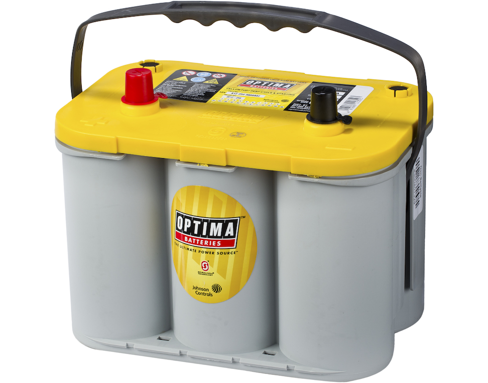 OPTIMA AGM Yellow Top 12V 55AH 750CCA (244x174x195mm) +venstre 8012-254