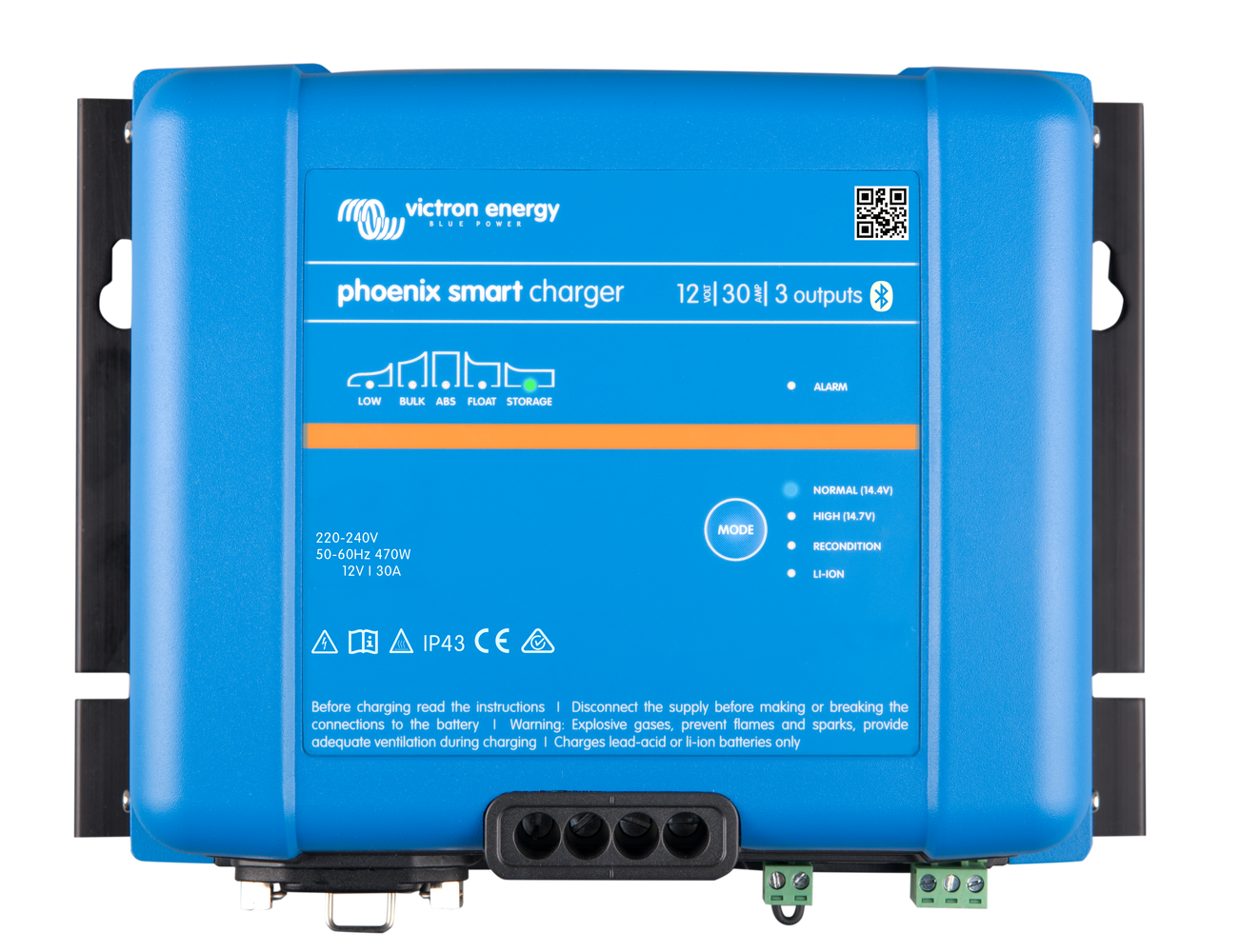 VICTRON Phoenix Smart IP43 Batterilader 12V 30A 3-kanaler