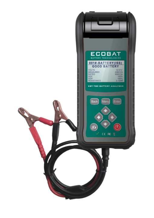 ECOBAT Elektronisk Batteritester EBT-780 m/printer