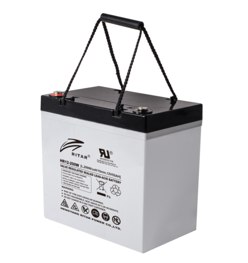 RITAR High Rate AGM Batteri 12V 55AH (229x138x216mm) M6