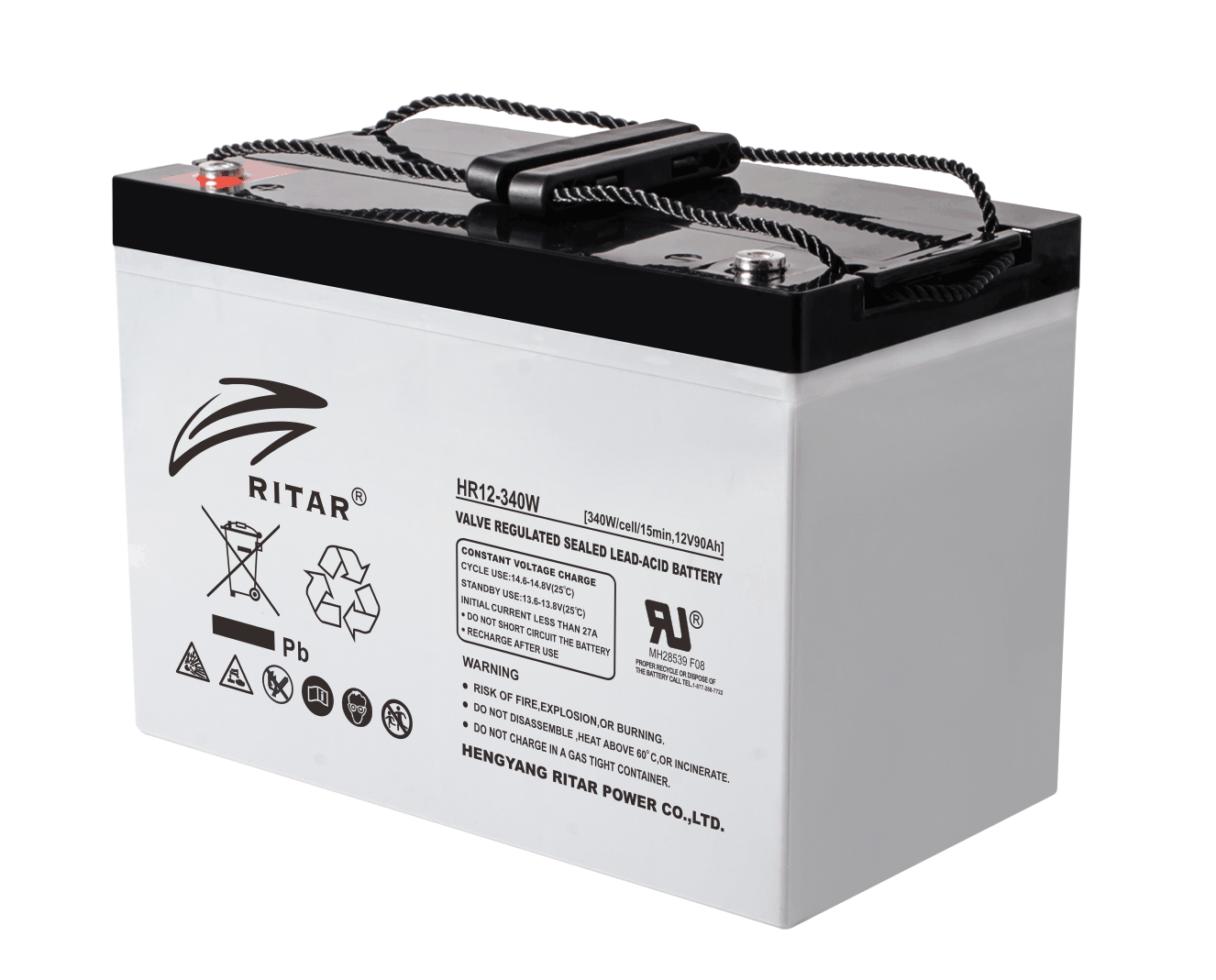 RITAR High Rate AGM Batteri HR12-340W (12V 90Ah C20)