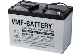 VMF AGM Batteri 12V 104AH (Tilsvarer Ritar DC12-100S)