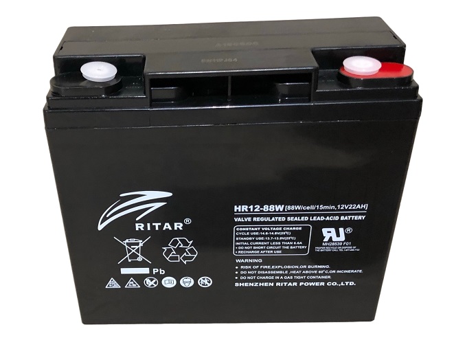 RITAR High Rate AGM Batteri 12V 22AH (181x77x167mm) M5