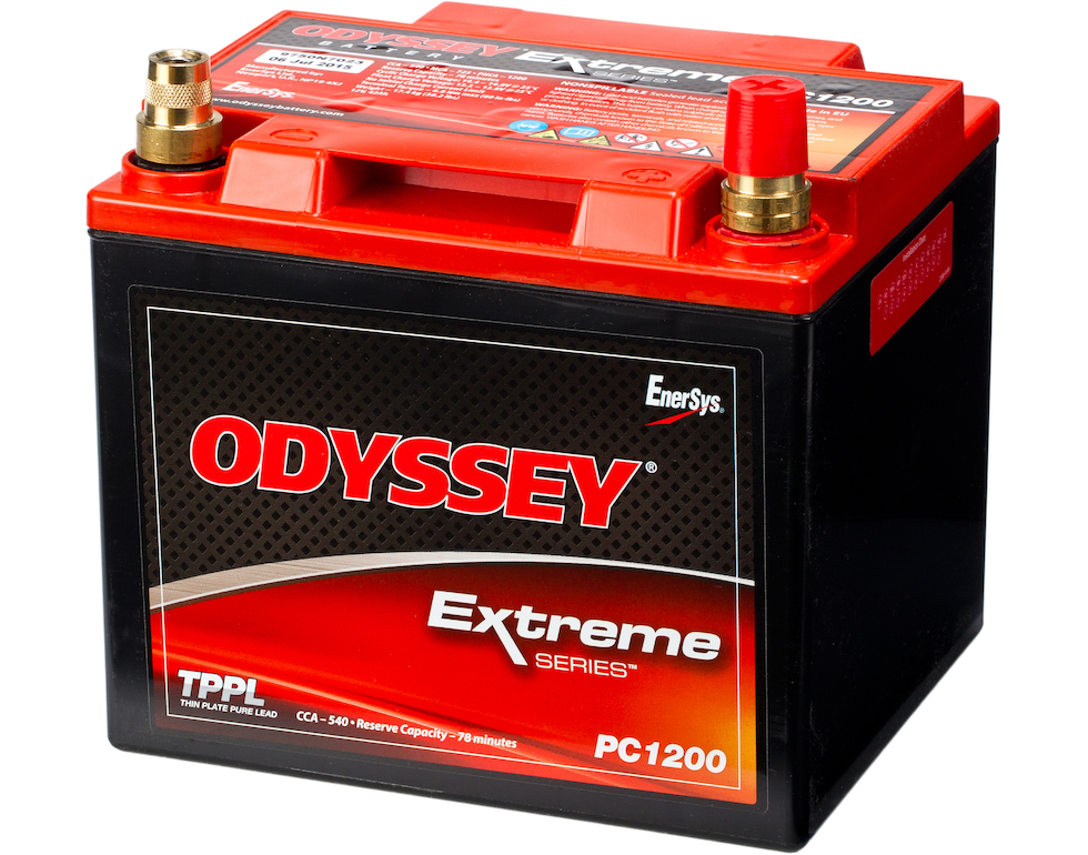 ODYSSEY PC1200 AGM Batteri 12V 42AH 540CCA (198x166x171mm) +høyre