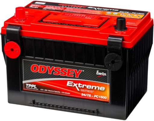 ODYSSEY 34/78 PC1500 AGM Batteri 12V 68AH 850CCA (276x172x200mm) +venstre (sidepoler)