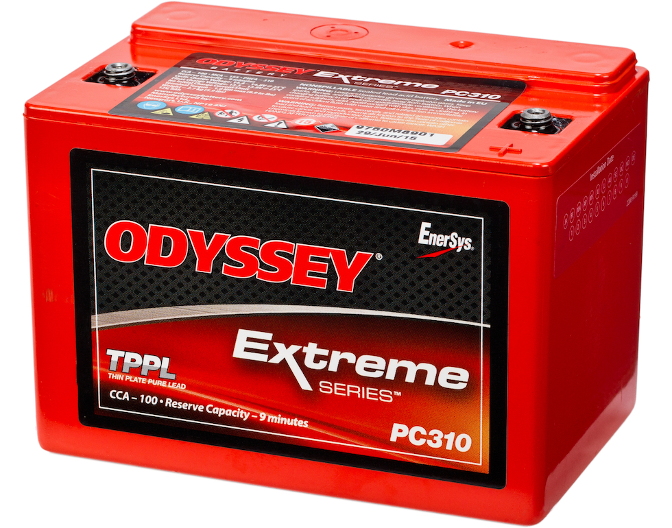 ODYSSEY PC310 AGM Batteri 12V 8AH 100CCA (138x86x99mm) +høyre