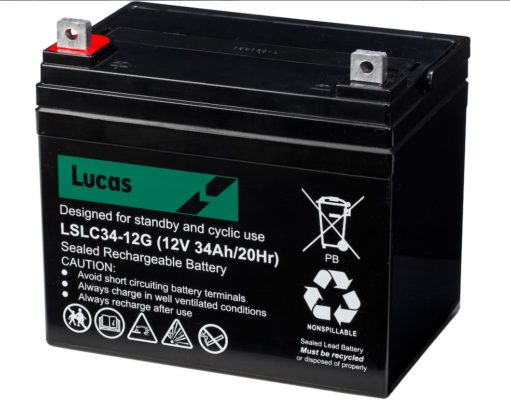 LUCAS AGM Golf Batteri 12V 34AH (196x130x168mm)