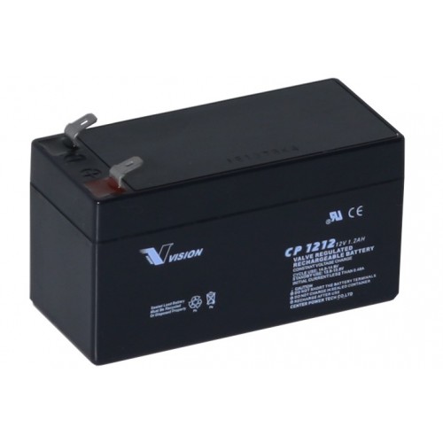 Vision AGM Batteri 12V 1,2AH (97x43x58mm)