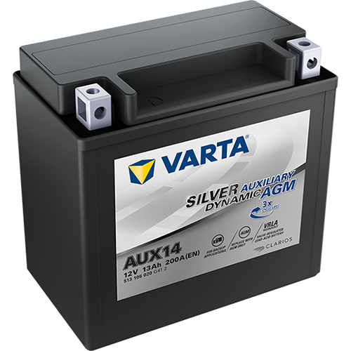 VARTA AGM AUX Batteri 12V 13AH 200CCA (150x87x146mm) +venstre AUX14