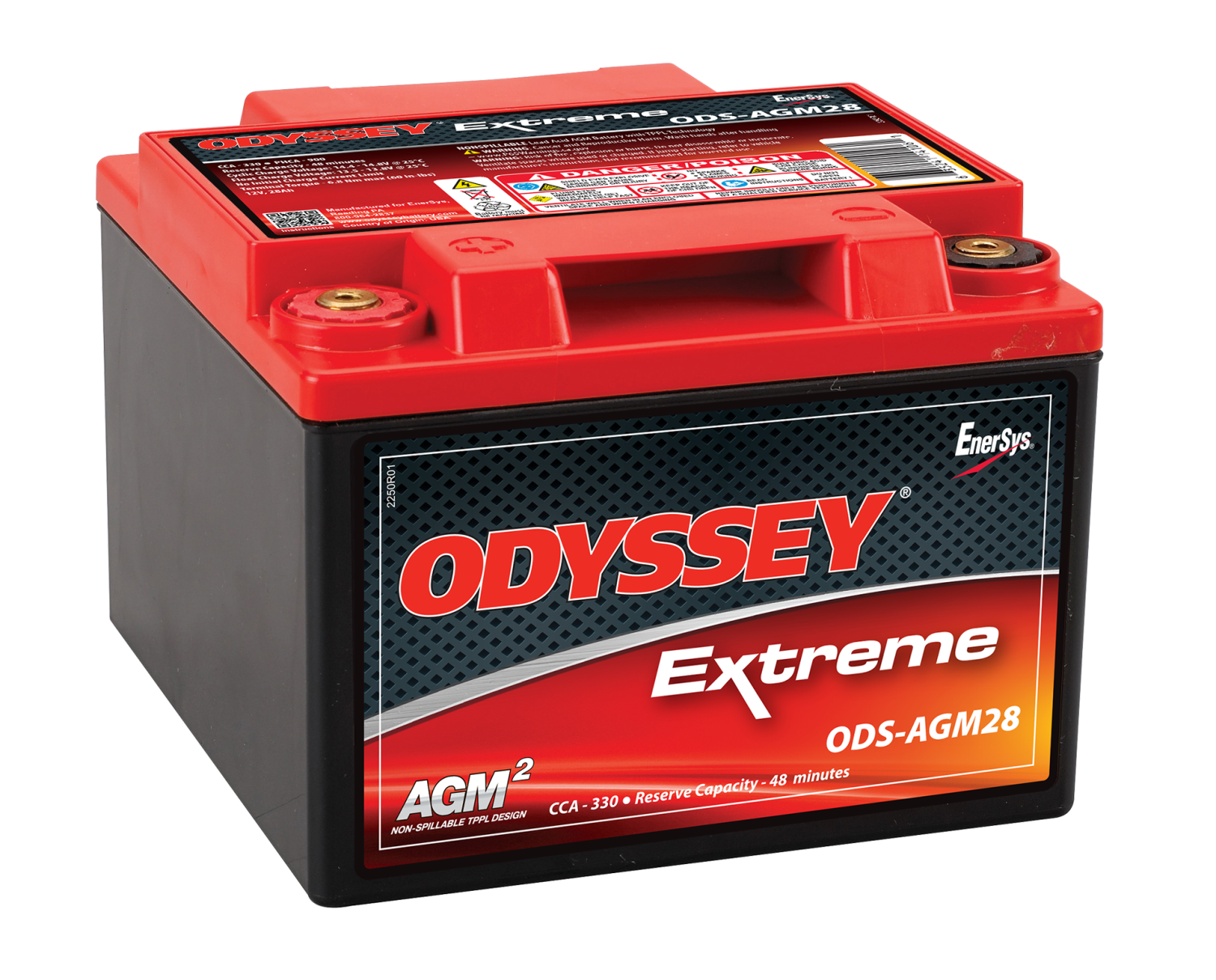 ODYSSEY PC925L AGM Batteri 12V 28AH 330CCA (169x179x128mm) +venstre