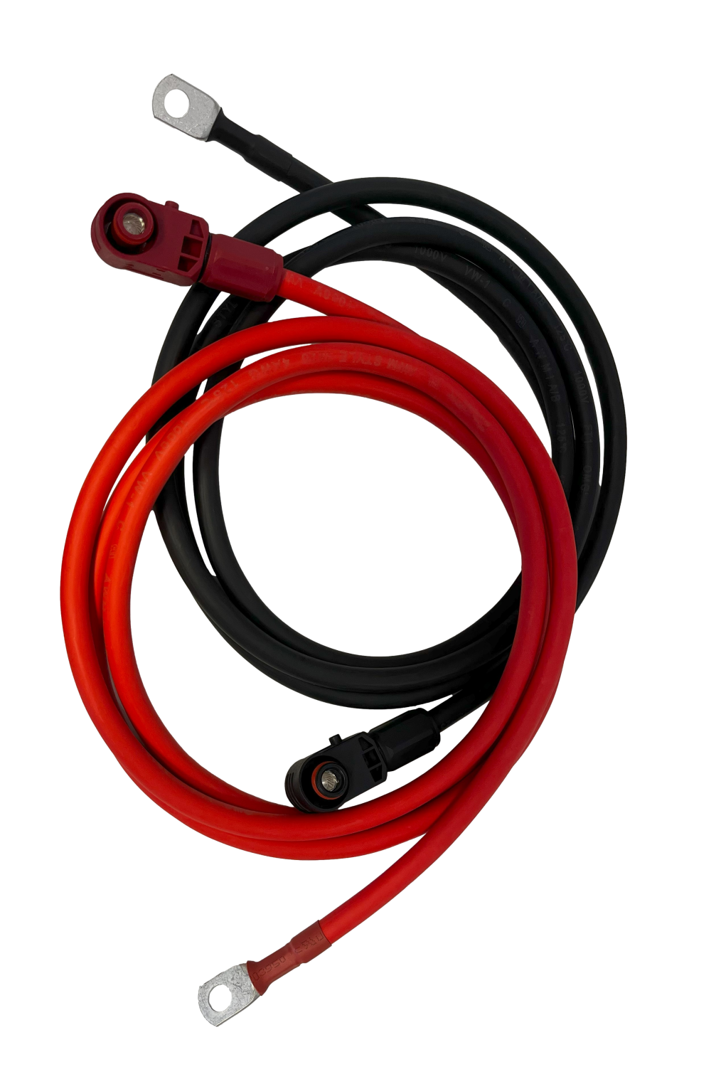 SKANBATT kabelsett 3U rackbatteri (Rød og svart ) - 25mm2 / 8mm - 2 meter