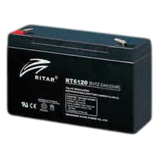 RITAR AGM Batteri 6V 12AH (151x50x95mm) F1  (SLA 12-6 )