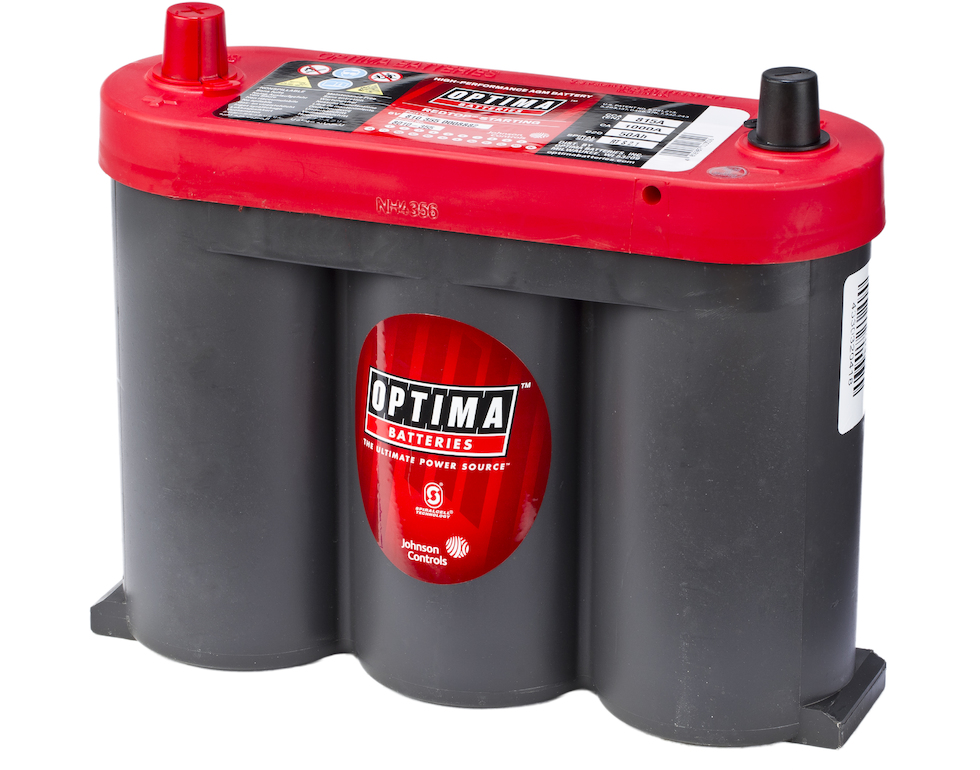 OPTIMA AGM Red Top 6V 50AH 815CCA (254x83x200mm) +Midtstilt 8010-355