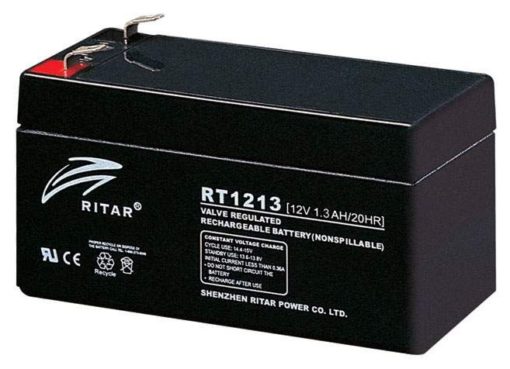 RITAR AGM Batteri 12V 1,3AH (97x43x52mm) F1