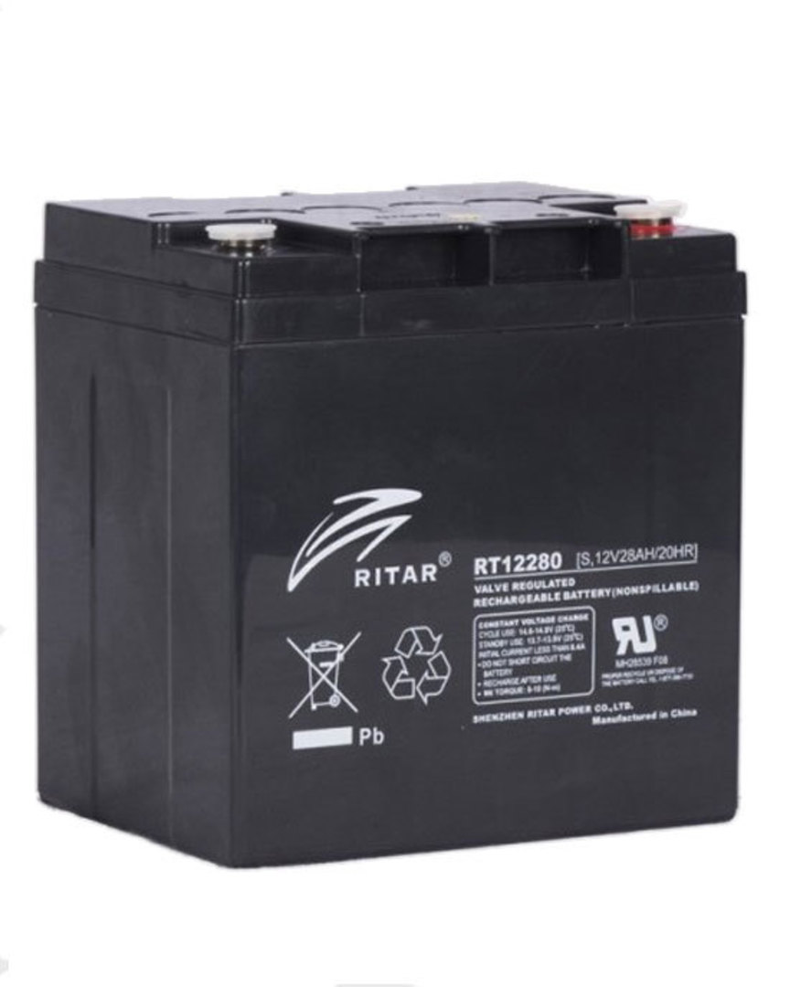 RITAR AGM Batteri 12V 28AH (165x125x174mm) M6