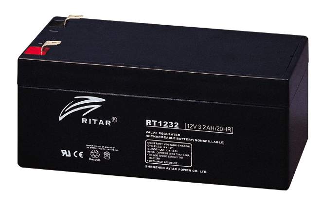 RITAR AGM Batteri 12V 3,2AH (134x67x61mm) F1