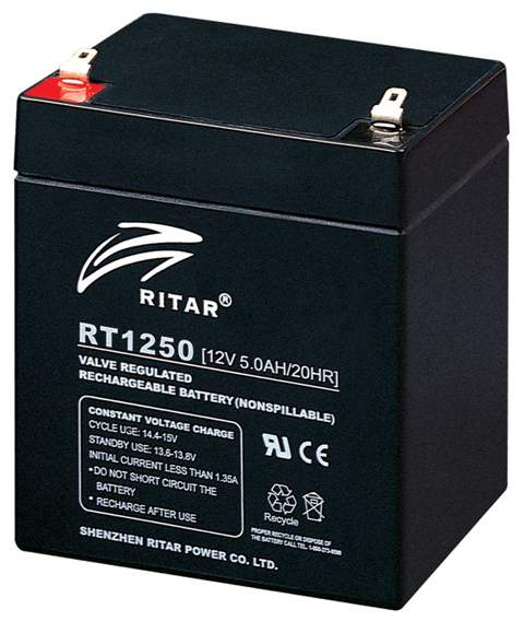 RITAR AGM Batteri 12V 5AH (90x70x101mm) F1