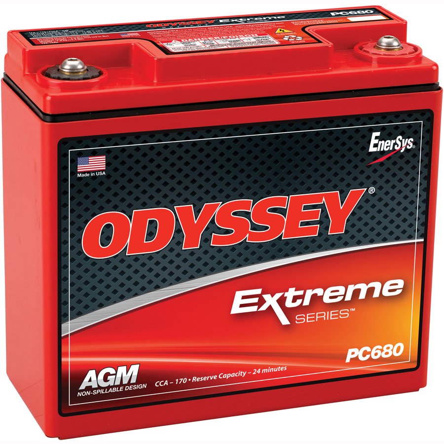 ODYSSEY PC680MJ AGM Batteri 12V 16AH 170CCA (185x79x163mm) +høyre