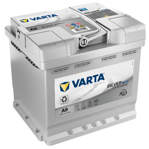 VARTA Silver Dynamic AGM Batteri 12V 50AH 540CCA (207x175x190/190mm) +høyre A9