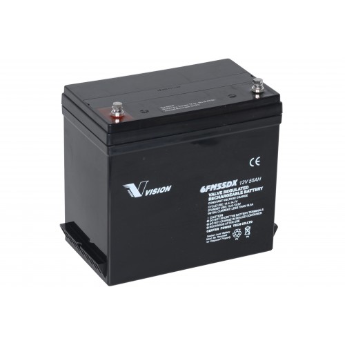 VISION AGM Batteri 12V 55Ah (229x138x213mm)