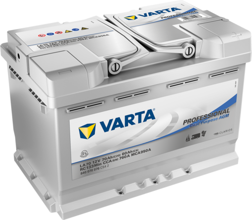 VARTA Fritidsbatteri AGM Batteri 12V 70AH 760CCA (278x175x190/190mm) +høyre LA70