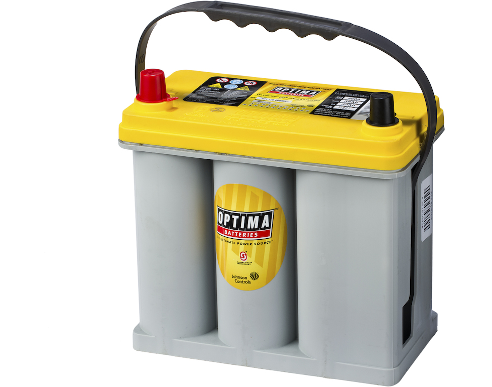 OPTIMA AGM Yellow Top 12V 38AH 460CCA (237x129x227mm) +venstre 8071-176