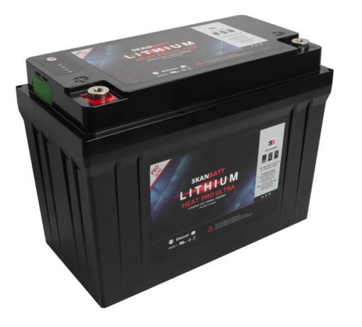 SKANBATT Lithium HEAT PRO 'Ultra' 12V 120AH - CAN Bus - 300A (3s) - 8 års garanti