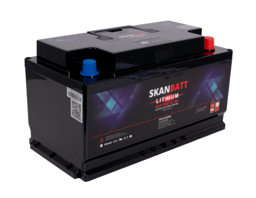 SKANBATT Lithium HEAT PRO 'Ultra' 12V 100AH - CAN Bus - 300A (<3s) - 8 års garanti - BOBILBATTERIET