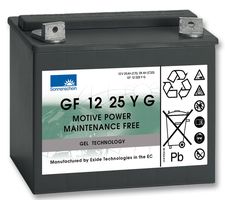 SONNENSCHEIN GEL Batteri 12V 25AH (197x132x180mm) +venstre