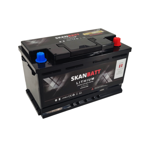 SKANBATT Lithium Start- og forbruksbatteri 12V 60Ah 900CA - Bluetooth